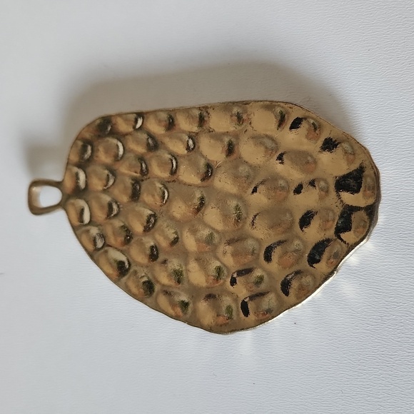 Purple Agate Slice Pendant Gold Framed Natural Stone - Picture 2 of 3